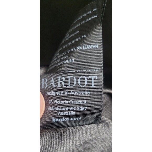 Bardot Women's Black Kristen Flounce Ruffle Hem Midi Cocktail Dress Sz 8 NWOT - Picture 5 of 8